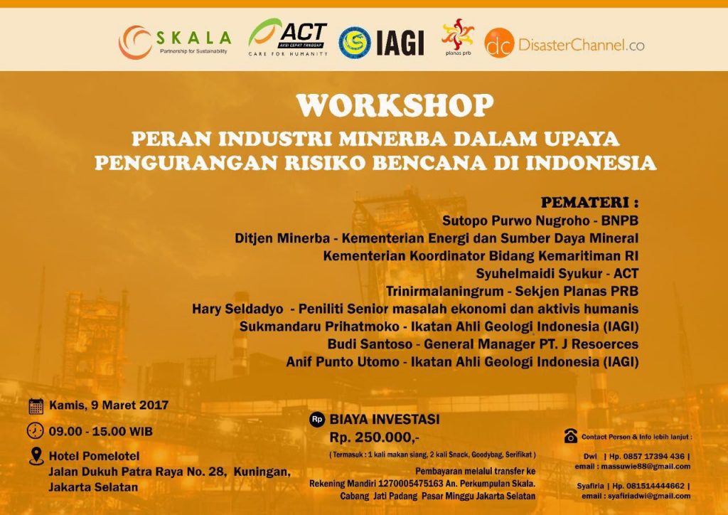 Workshop Peran Industri Minerba dalam Upaya Mengurangi Risiko Bencana di Indonesia